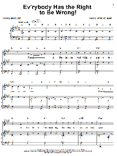 Ev'rybody Has The Right To Be Wrong! von Sammy Cahn (Download) 