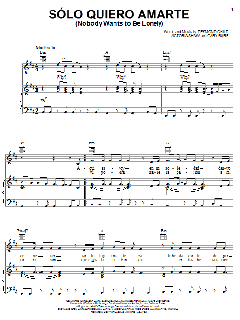 Solo Quiero Amarte (Nobody Wants To Be Lonely) von Ricky Martin (Download) 