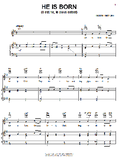 He Is Born, The Holy Child (Il Est Ne, Le Divin Enfant) von Traditional French Carol (Download) 