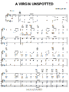 A Virgin Unspotted von Traditional English Carol (Download) 