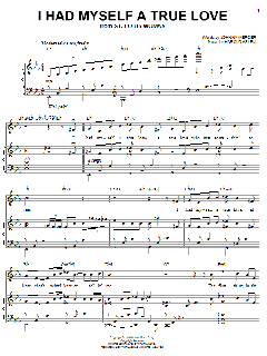 I Had Myself A True Love von Harold Arlen (Download) 