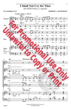 I Shall Not Cry for Thee von Robert L. Jefferson 