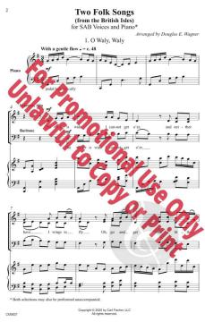 Two Folk Songs from the British Isles 