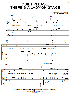 Quiet Please, There's A Lady On Stage von Peter Allen (Download) 