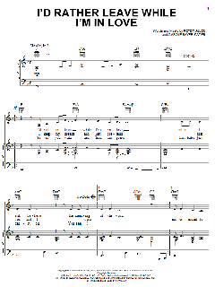 I'd Rather Leave While I'm In Love von Peter Allen (Download) 