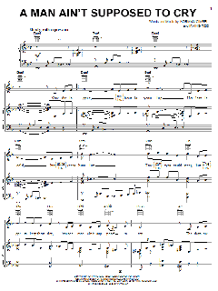 A Man Ain't Supposed To Cry von Norman Gimbel (Download) 