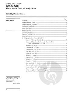 Piano Music From His Early Years von Wolfgang Amadeus Mozart 