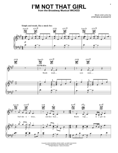 I'm Not That Girl von Stephen Schwartz (Download) 