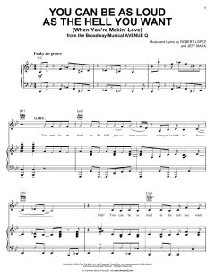 You Can Be As Loud As The Hell You Want (When You're Makin' Love) von Jeff Marx (Download) 