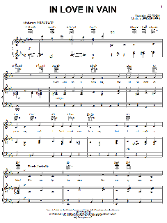 In Love In Vain von Jerome Kern (Download) 
