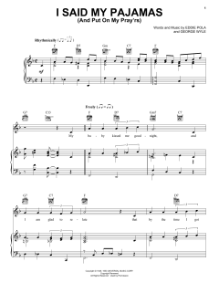 I Said My Pajamas (And Put On My Pray'rs) von Doris Day (Download) 