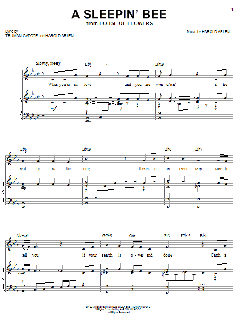 A Sleepin' Bee von Harold Arlen (Download) 