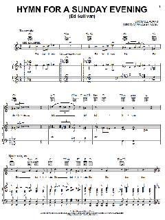 Hymn For A Sunday Evening (Ed Sullivan) von Lee Adams (Download) 