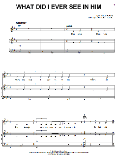 What Did I Ever See In Him von Lee Adams (Download) 