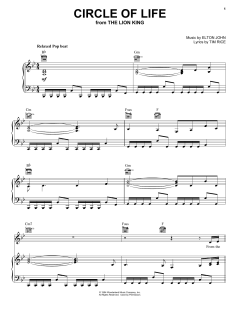 Circle Of Life von Elton John (Download) 