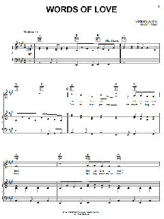 Words Of Love von Buddy Holly (Download) 