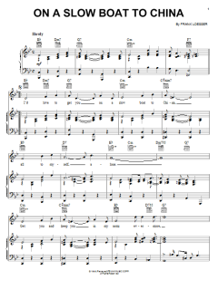 On A Slow Boat To China von Frank Loesser (Download) 