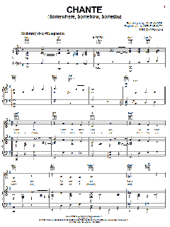 Chante (Somewhere, Somehow, Someday) von Steve Krantz (Download) 