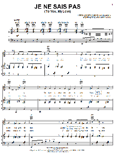 Je Ne Sais Pas (To You, My Love) von Jack Lawrence (Download) 