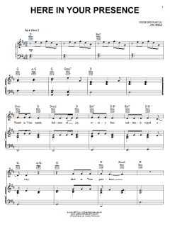 Here In Your Presence von Jon Egan (Download) 