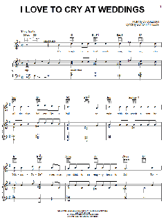 I Love To Cry At Weddings von Cy Coleman (Download) 