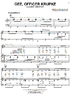 Gee, Officer Krupke von Stephen Sondheim (Download) 