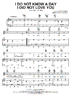 I Do Not Know A Day I Did Not Love You von Richard Rodgers (Download) 