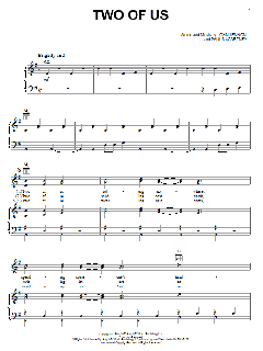 Two Of Us von The Beatles (Download) 