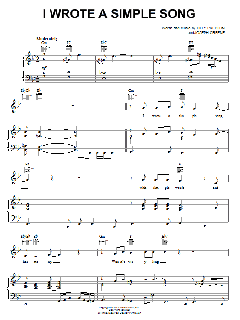 I Wrote A Simple Song von Billy Preston (Download) 