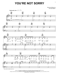 You're Not Sorry von Taylor Swift (Download) 