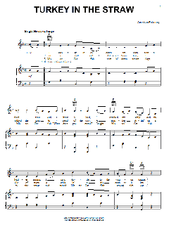Turkey In The Straw von American Folk Song (Download) 