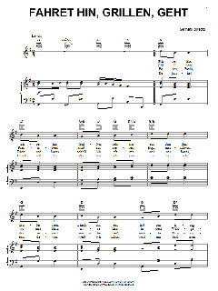 Fahret Hin, Grillen, Geht von German Folksong (Download) 