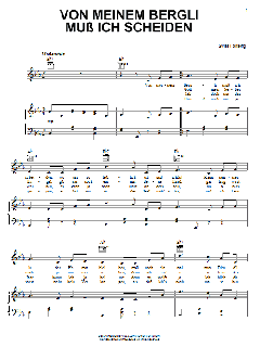 Von Meinem Bergli Muss Ich Scheiden von Swiss Folksong (Download) 