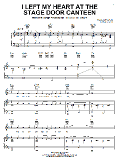 I Left My Heart At The Stage Door Canteen von Irving Berlin (Download) 