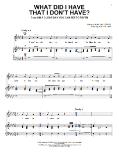 What Did I Have That I Don't Have? von Alan Jay Lerner (Download) 