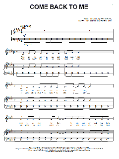 Come Back To Me von David Cook (Download) 