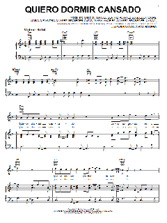 Quiero Dormir Cansado von Perez Manuel Alvarez Beigbeder (Download) 