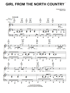 Girl From The North Country von Bob Dylan (Download) 