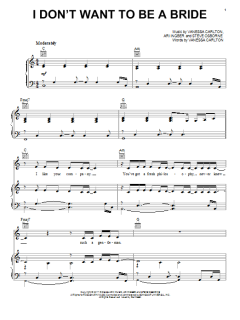 I Don't Want To Be A Bride von Vanessa Carlton (Download) 