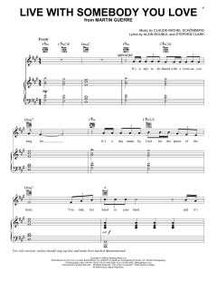Live With Somebody You Love von Alain Boublil (Download) 
