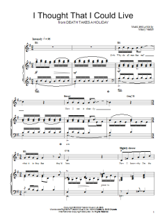 I Thought That I Could Live von Maury Yeston (Download) 