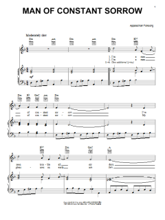 Man Of Constant Sorrow von Traditional (Download) 