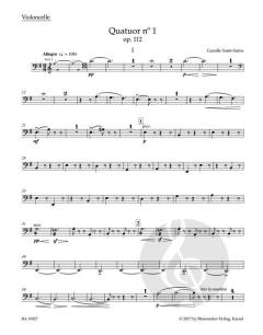 Quartett Nr. 1 e-Moll op. 112 von Camille Saint-Saëns 