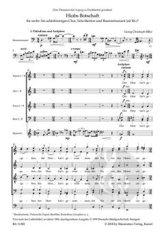 Hiobs Botschaft für Solo-Bariton, gemischten Chor und Bassinstrument ad libitum von Georg Christoph Biller 