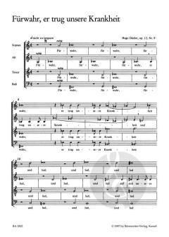 Führwahr er trug unsere Krankheit op.12/9 (Hugo Distler) 