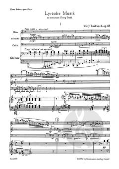 Lyrische Musik In memoriam Georg Trakl op. 88 von Willy Burkhard (Download) 