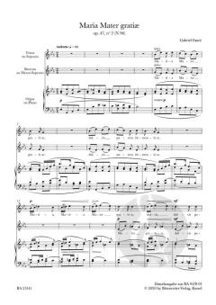 Maria Mater gratiae op. 47/2 N 96 von Gabriel Fauré 