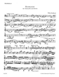 Romanze für Violoncello und Klavier von Willy Burkhard (Download) 