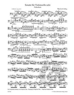 Sonate für Violoncello solo von Winfried Zillig (Download) 