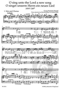 O singet unserm Herrn ein neues Lied HWV 249a von Georg Friedrich Händel (Download) 